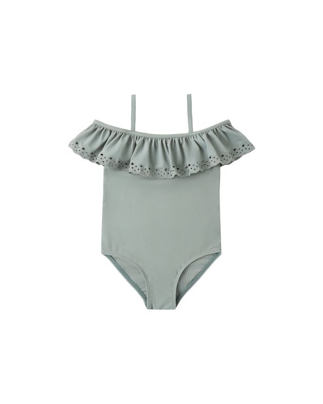 OFF-THE-SHOULDER ONE-PIECE SEA GREEN