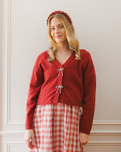 BOW CARDIGAN | RUBY