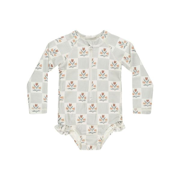RASHGUARD ONE-PIECE || GARDEN GRID