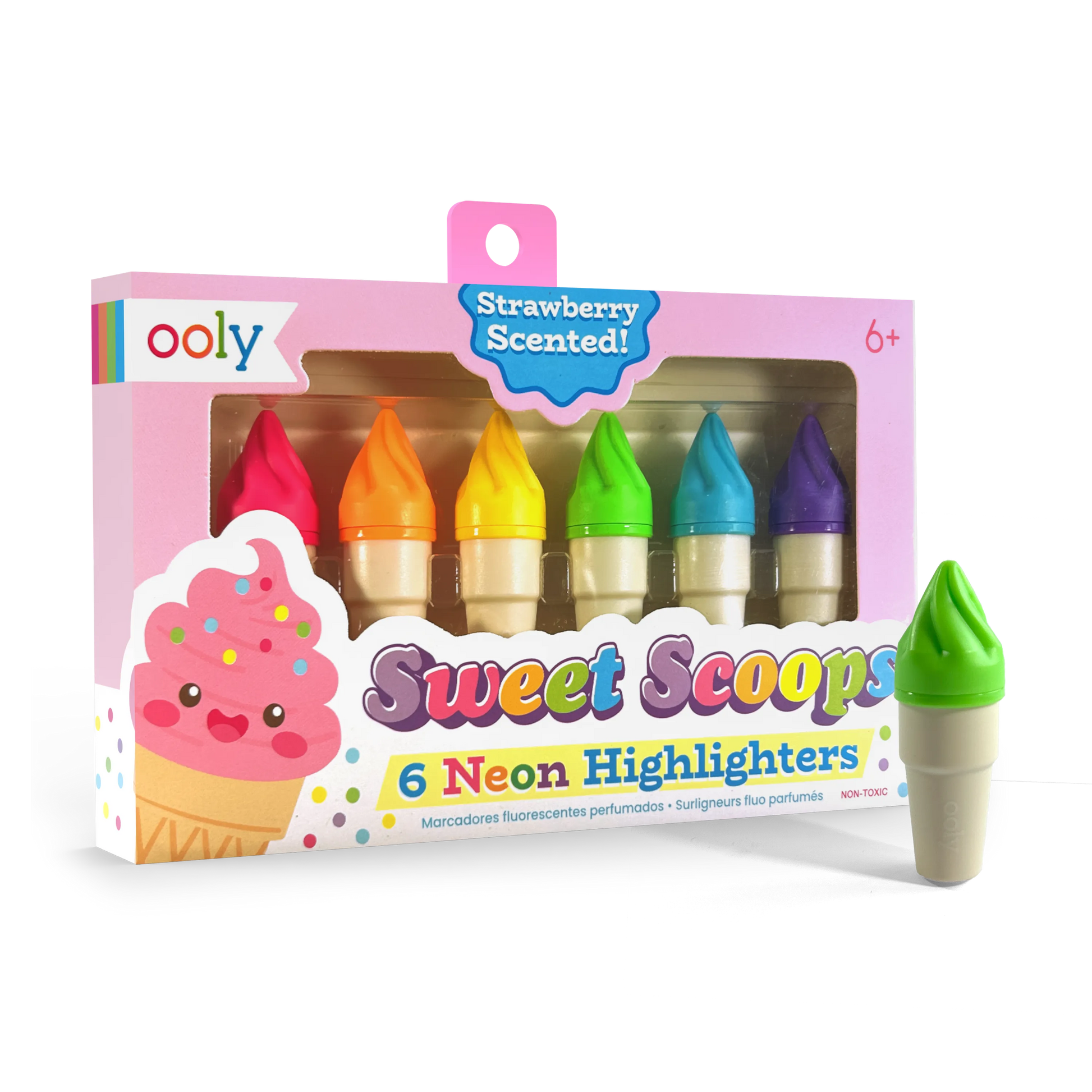 Sweet Scoops Neon Highlighters | Strawberry Scented