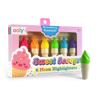 Sweet Scoops Neon Highlighters | Strawberry Scented