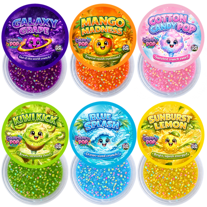 Fun Doh Crunch Pop Color Sensory Squishy Slime | Assorted