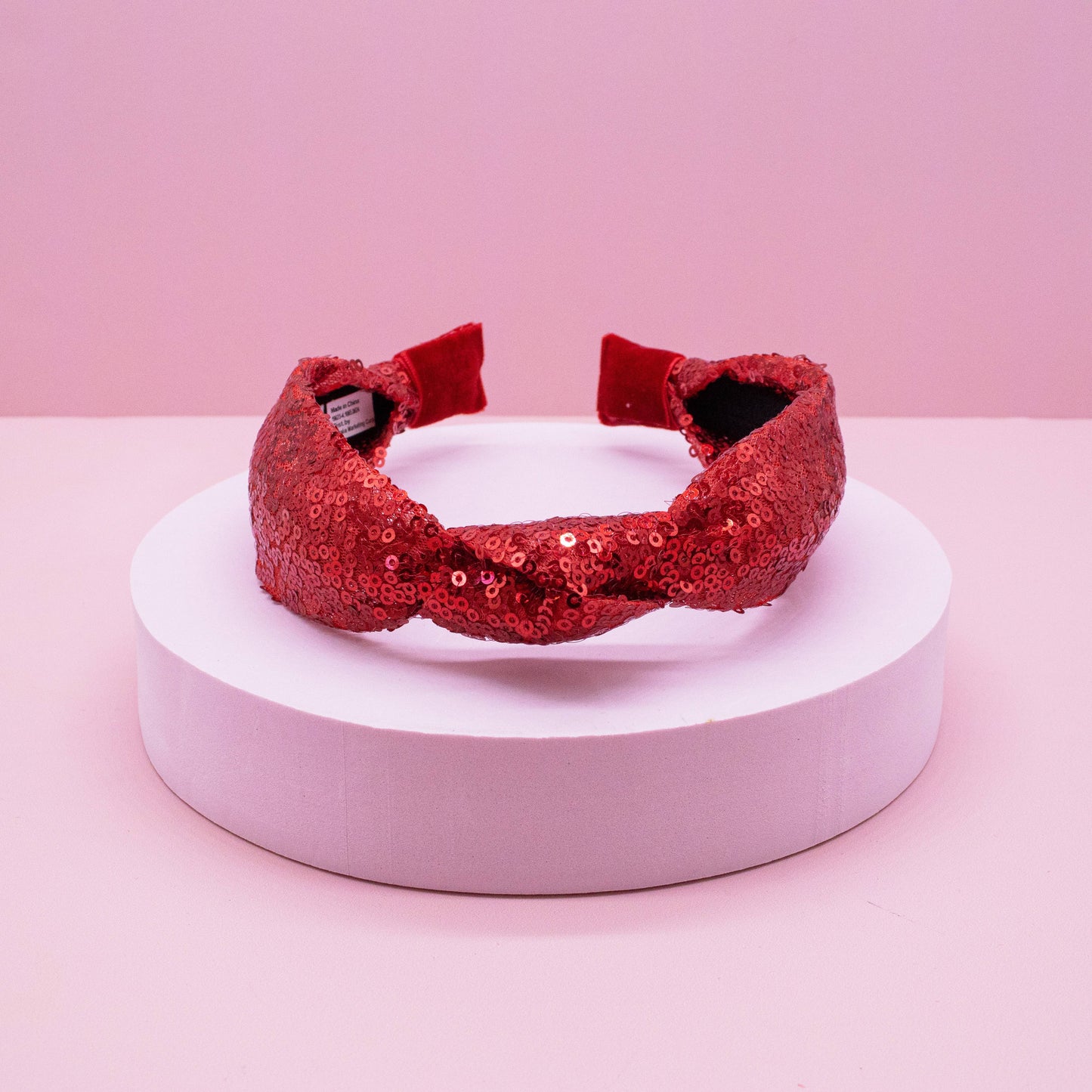 Kid's Sequin Knot Headband | Red