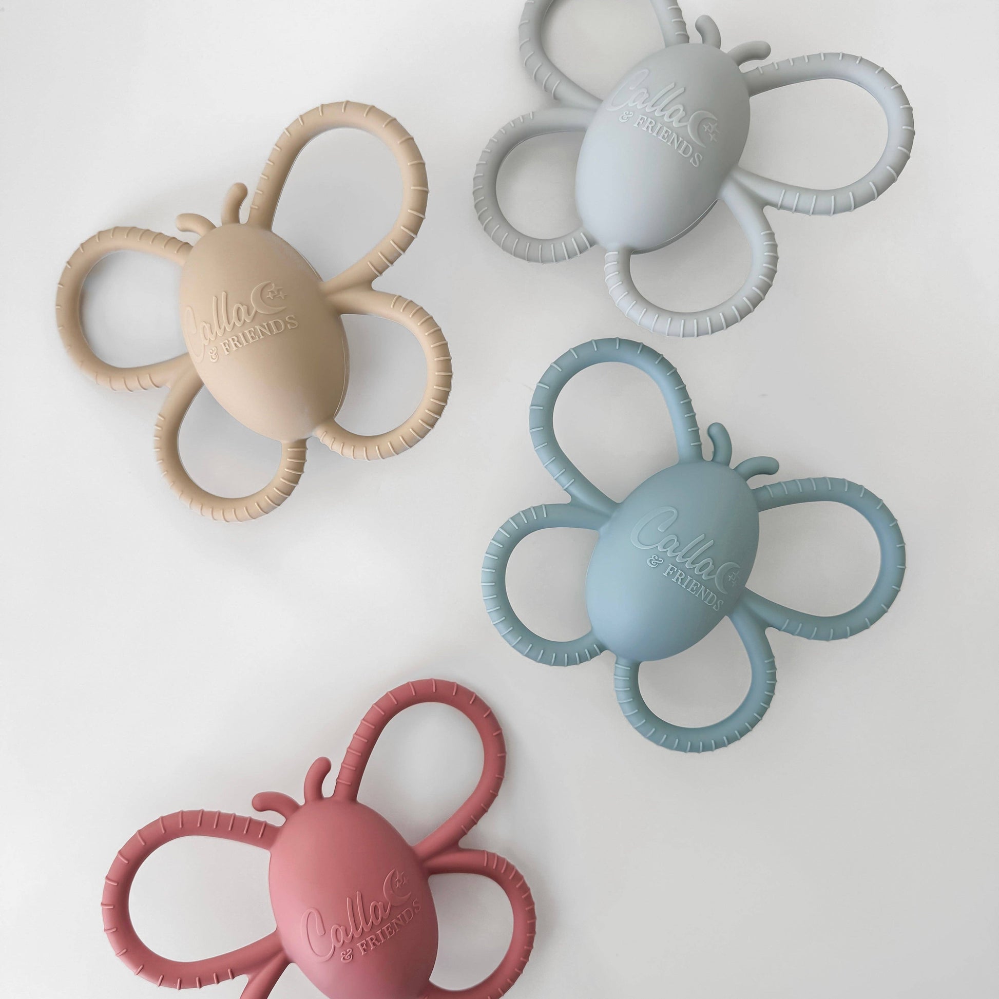 Garden Party Collection - Butterfly Rattle Teether | Petunia Pink