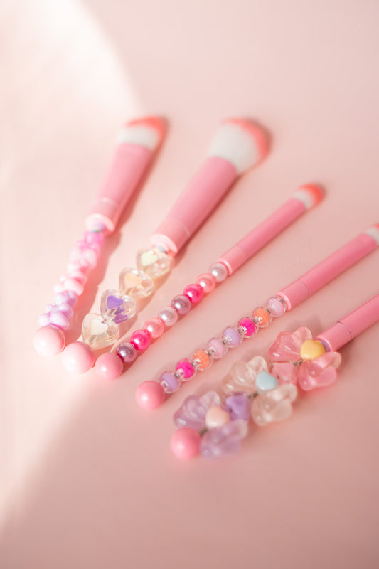 Make Up Brush Set of 5 | Beaded Charm