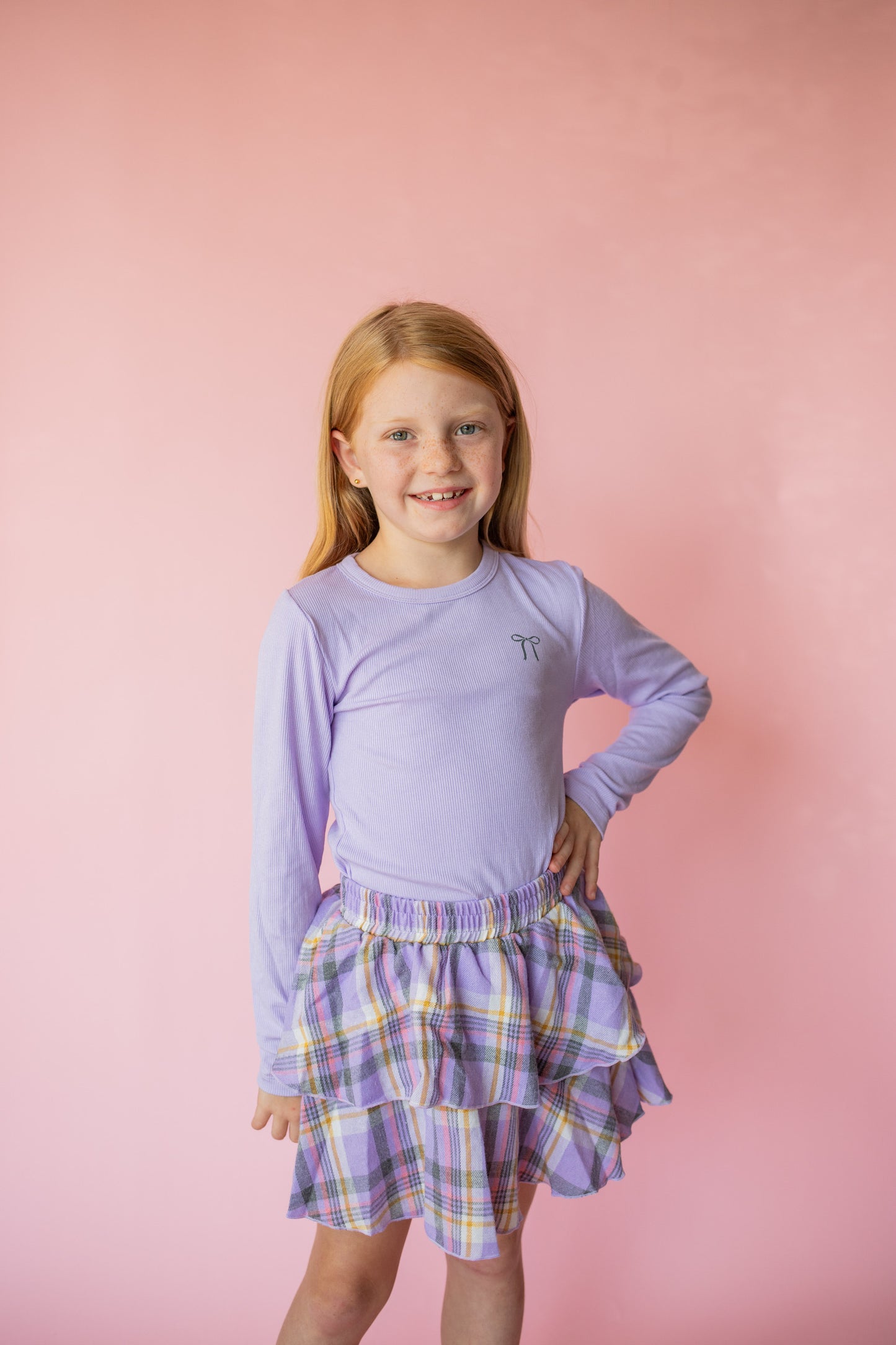 Flannel Skirt | Lavender Flannel