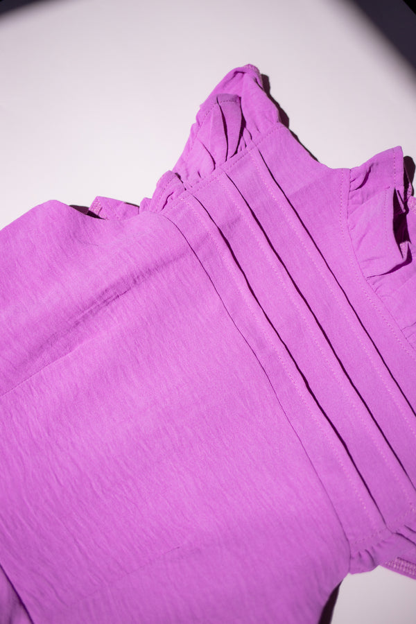 Tania 3 Tier Ruffle Dress | Purple