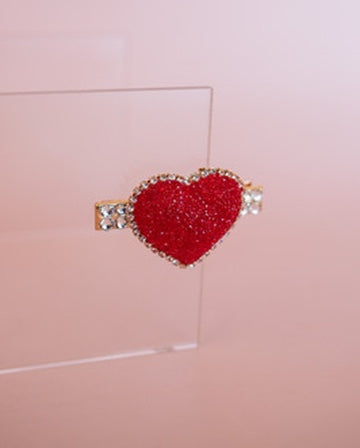 Crystallized Heart Clip