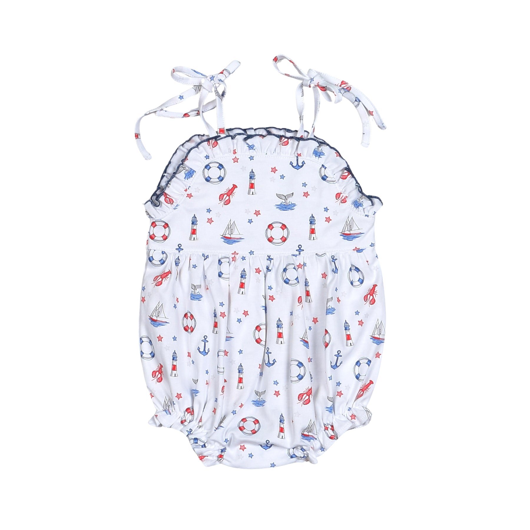 Ahoy Sailor! Pima Tie Strap Sun Bubble