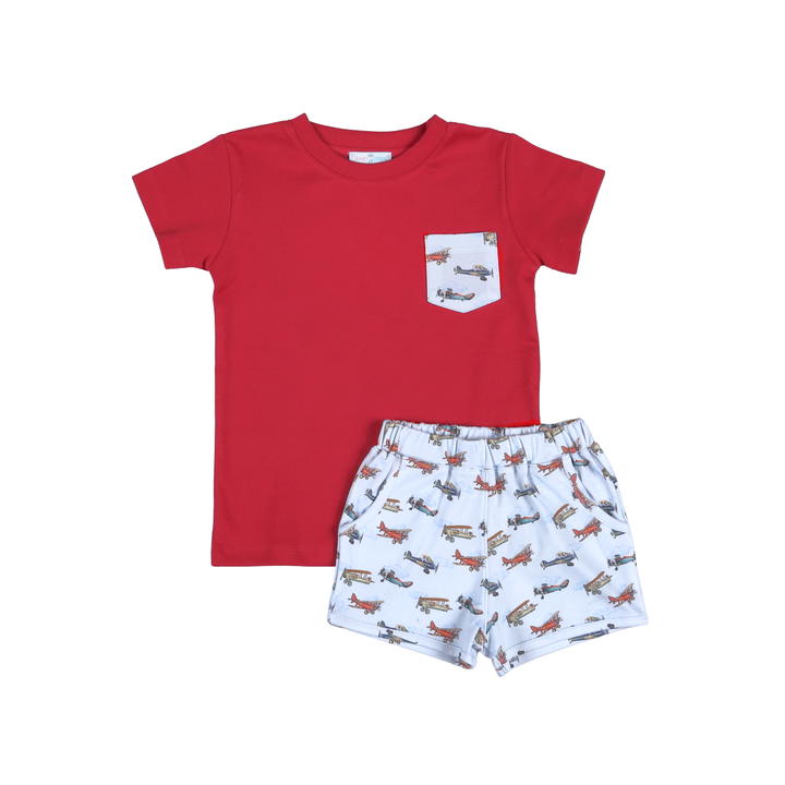Pocket Short Set | Airplane