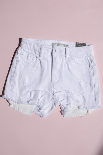 High Rise Weekender Short | White