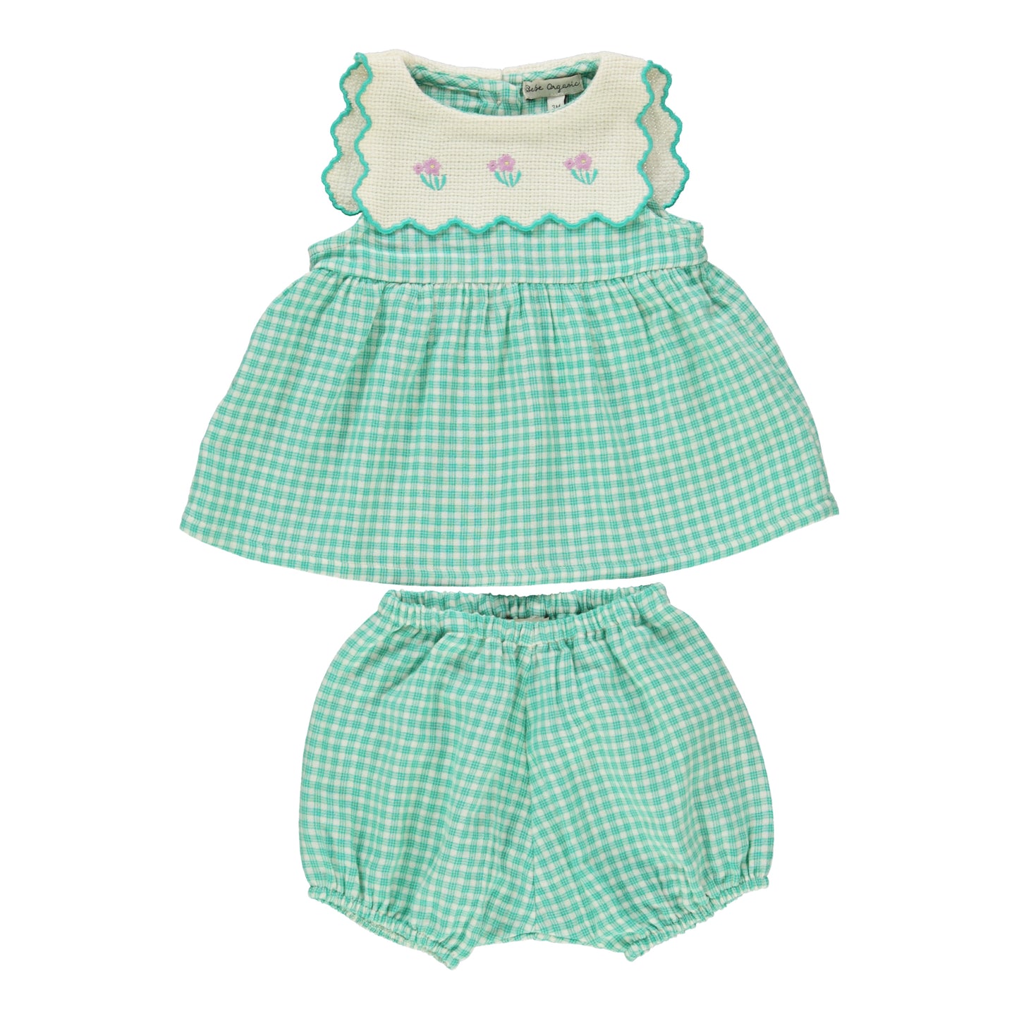 Amber Baby Dress | Mediterranean Check