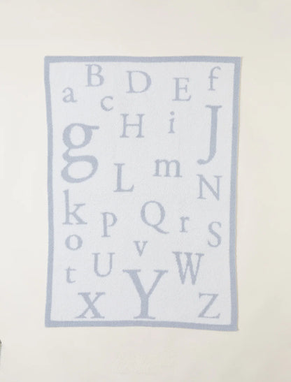 CozyChic ABC Blanket | Ocean/Cream