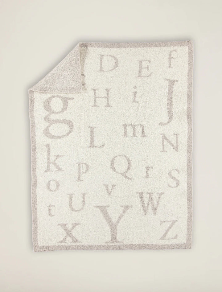 CozyChic ABC Blanket | Stone/Cream