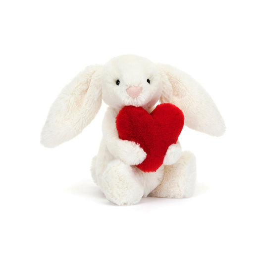 Bashful Red Love Heart Bunny | Small