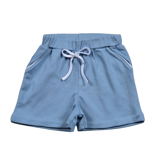Blue Shorts With Blue Piping