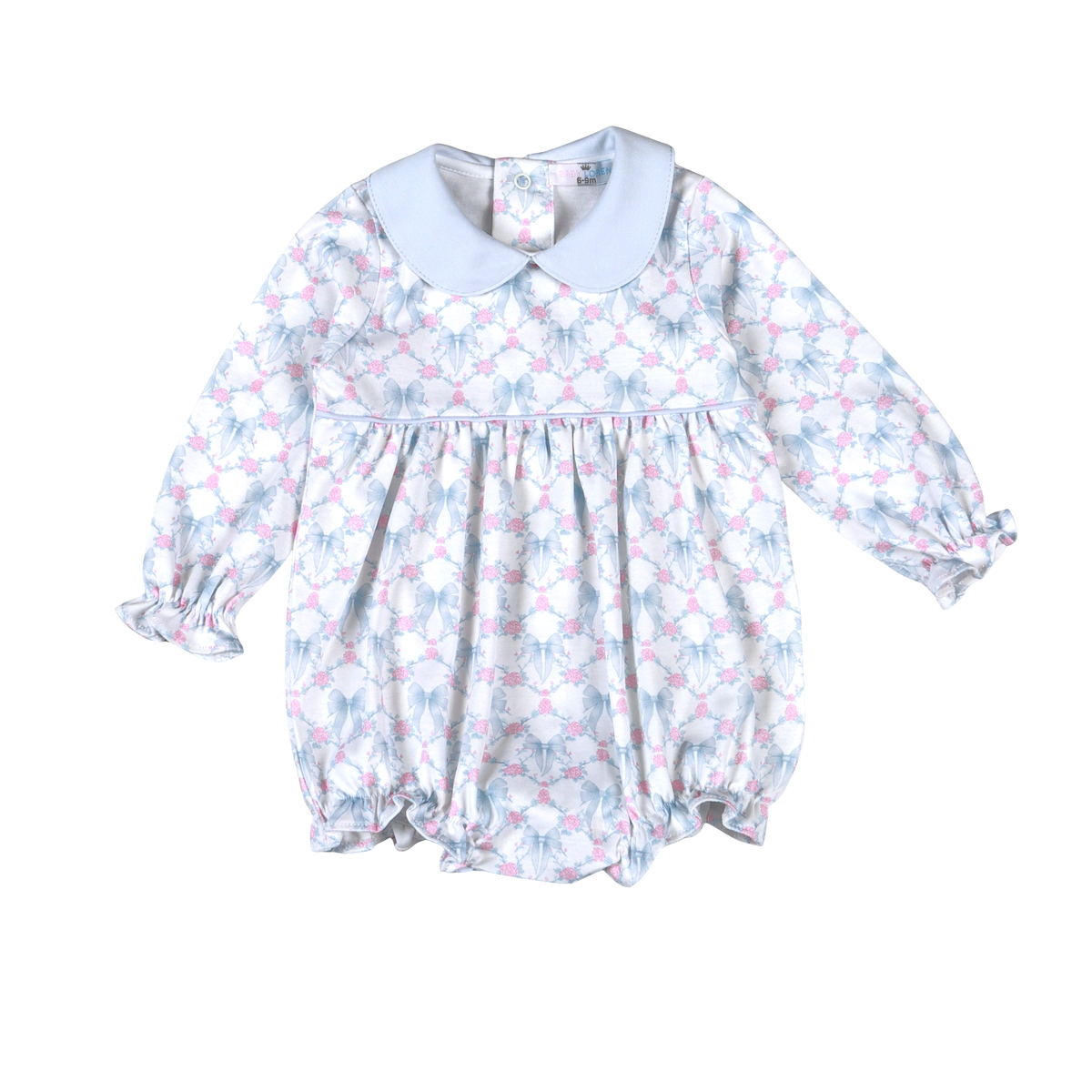 Blue Coquettes Pima Scallop Collar Bubble