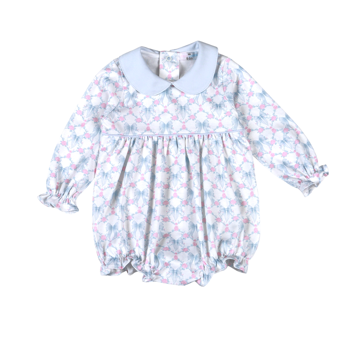 Blue Coquettes Pima Scallop Collar Bubble