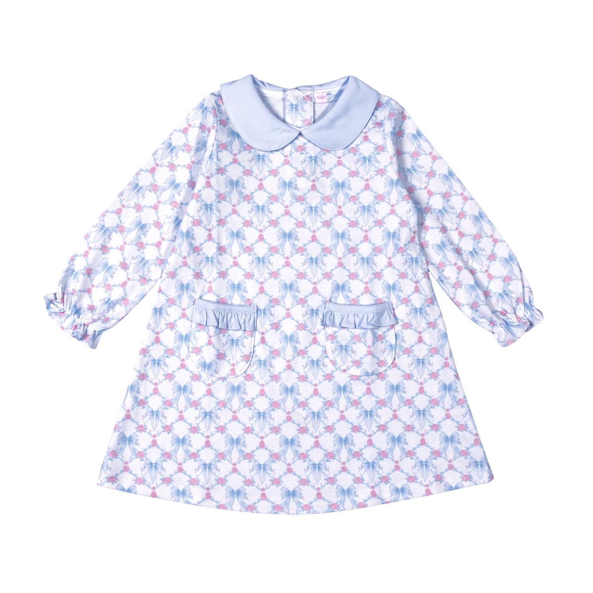 Blue Coquettes Pima Dress w Collar