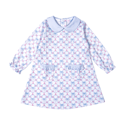 Blue Coquettes Pima Dress w Collar