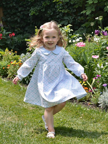 Blue Coquettes Pima Dress w Collar