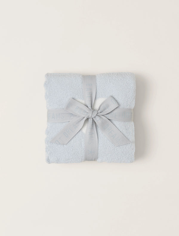 Cozychic Cuddle Receiving Blanket | Blue/Pearl