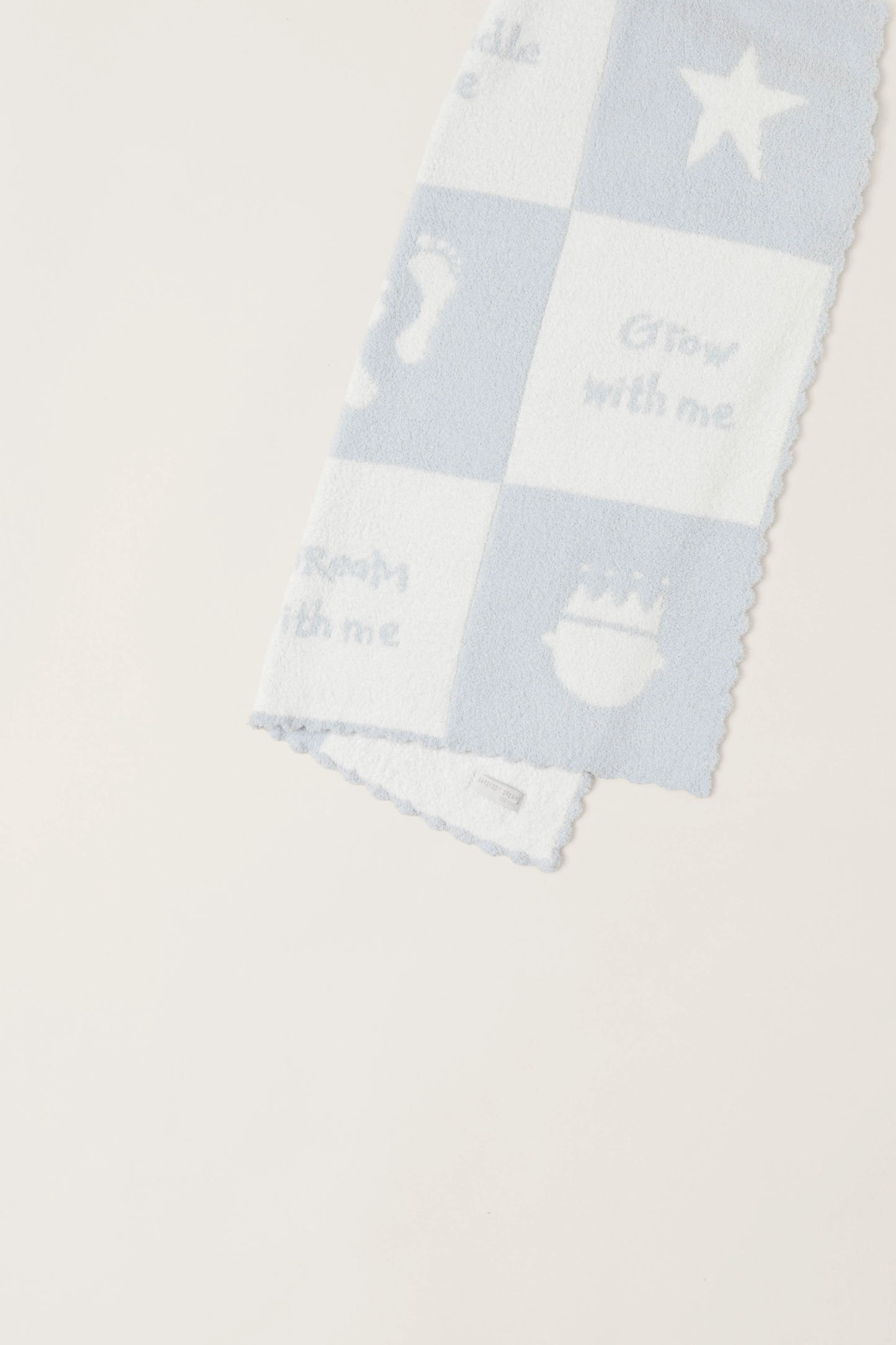 Cozychic Cuddle Receiving Blanket | Blue/Pearl