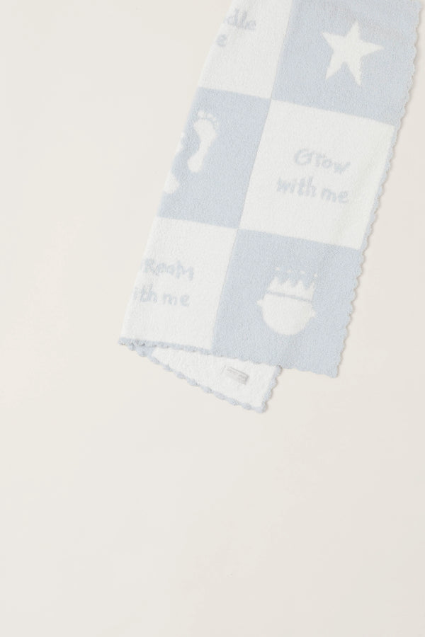 Cozychic Cuddle Receiving Blanket | Blue/Pearl