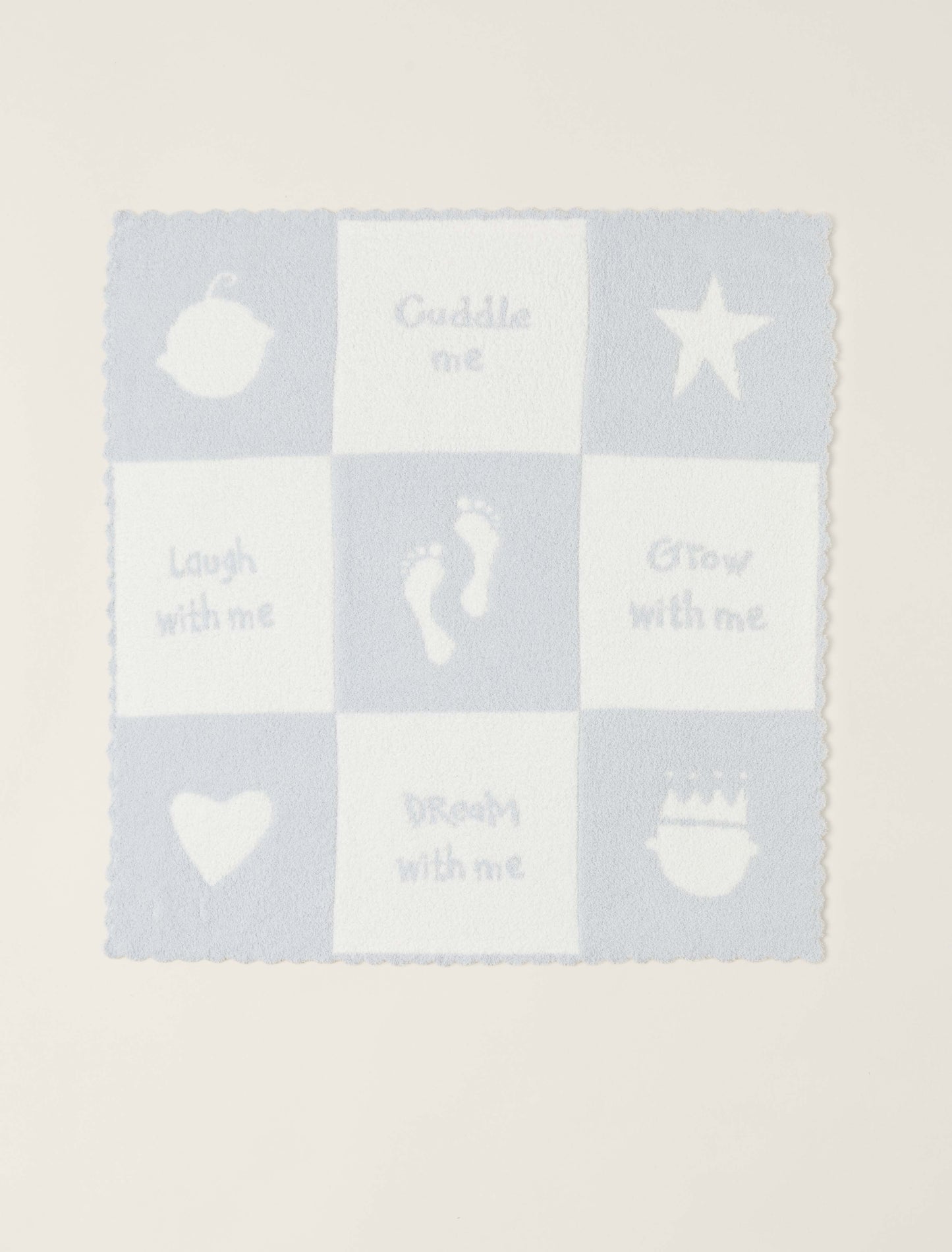 Cozychic Cuddle Receiving Blanket | Blue/Pearl