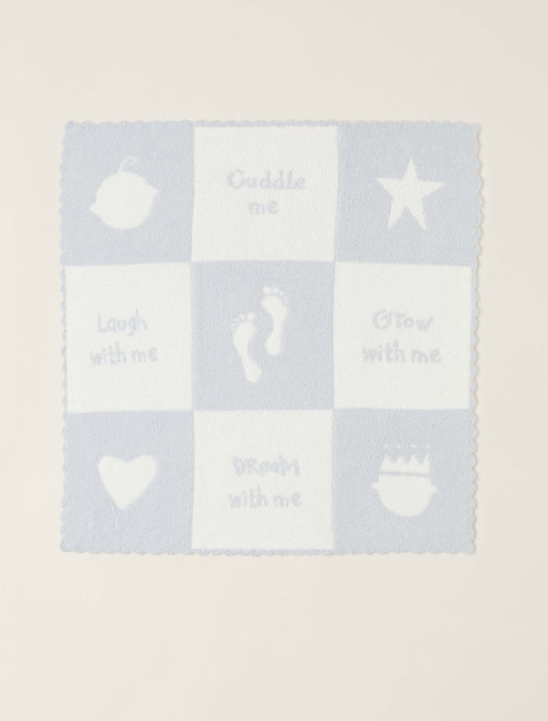 Cozychic Cuddle Receiving Blanket | Blue/Pearl