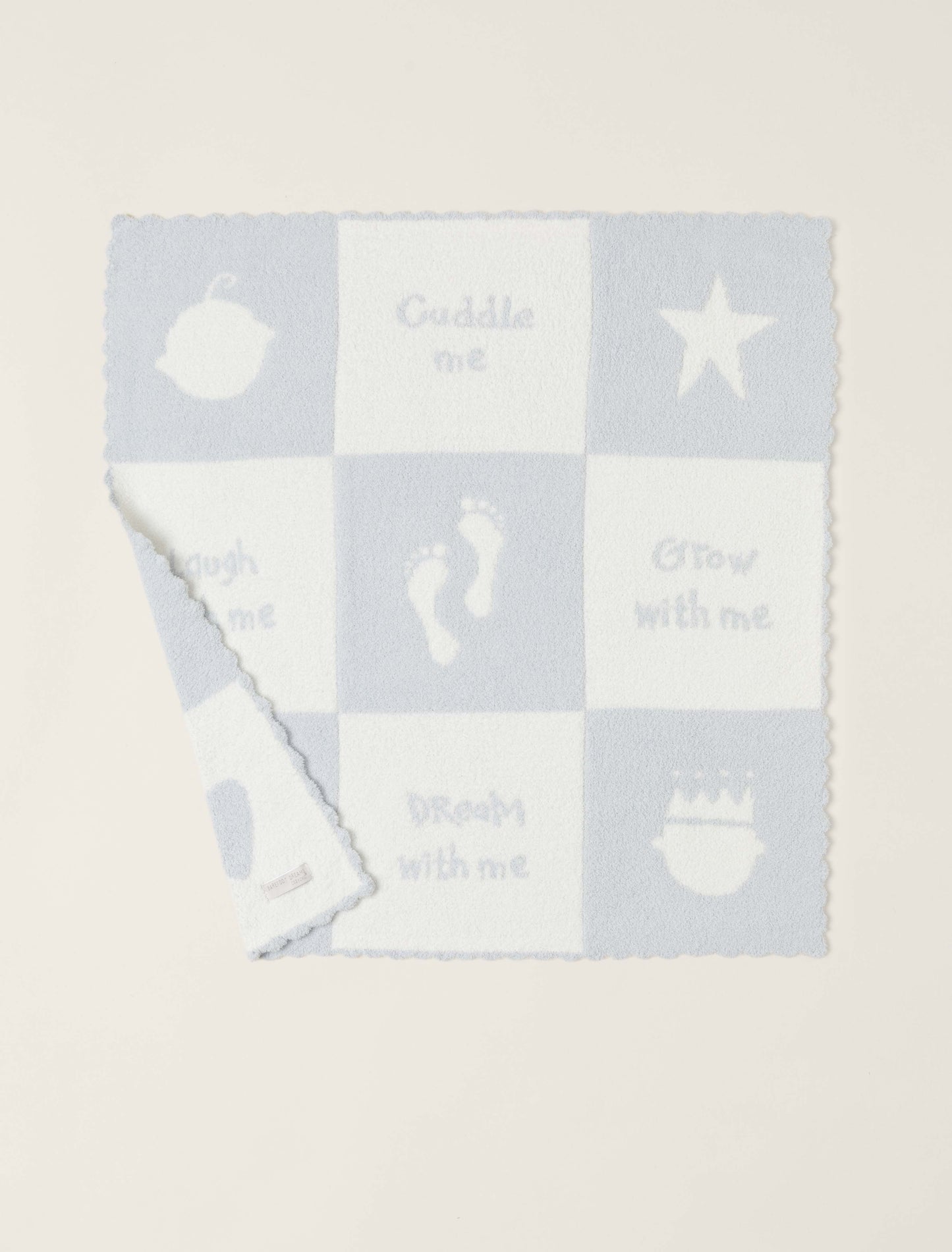 Cozychic Cuddle Receiving Blanket | Blue/Pearl
