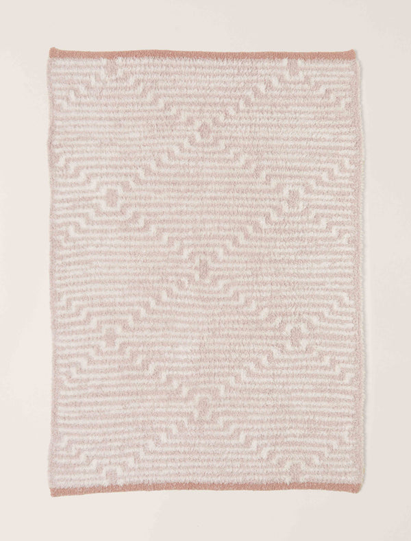 CozyChic Geo Stripe Stroller Blanket | Antique Rose