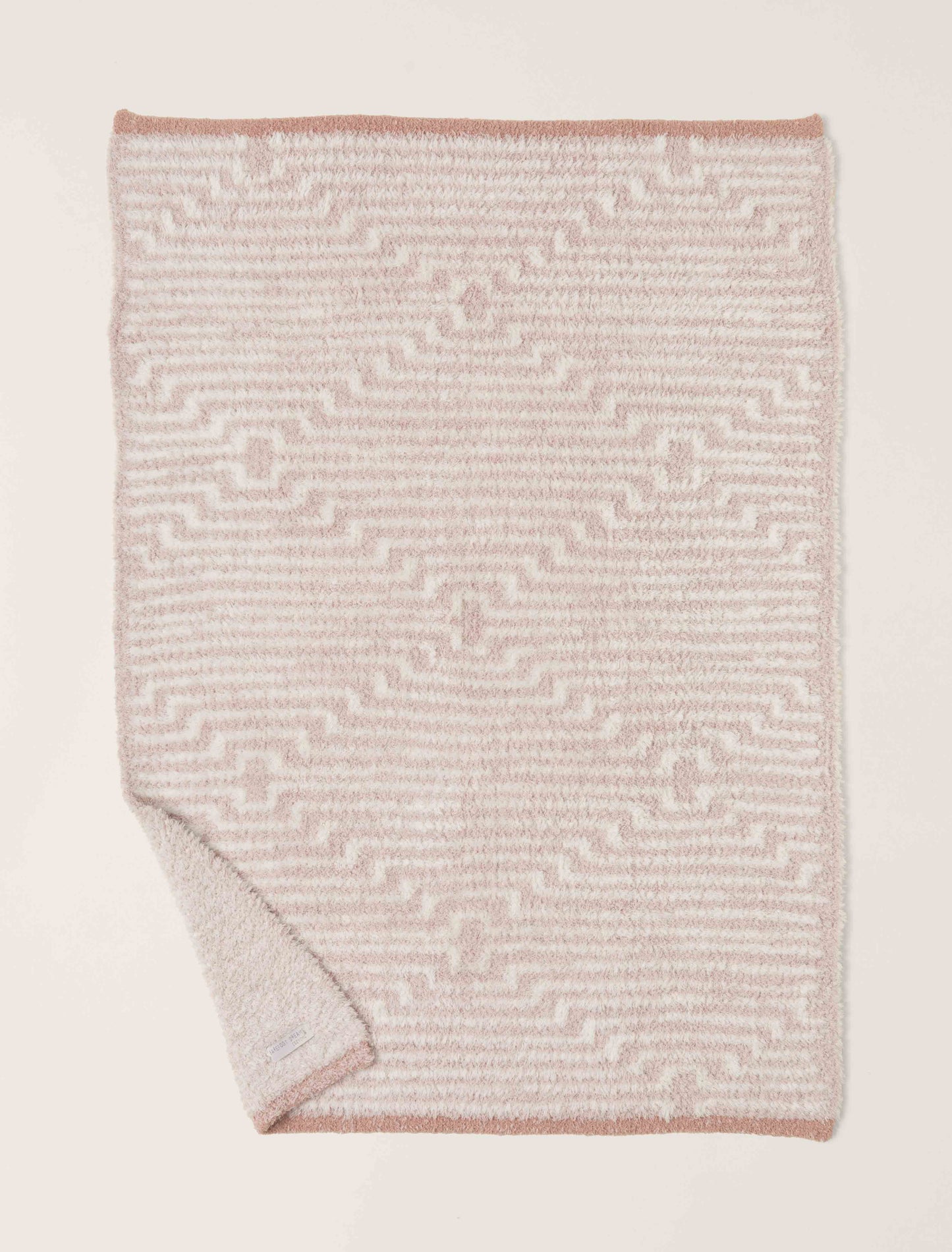 CozyChic Geo Stripe Stroller Blanket | Antique Rose