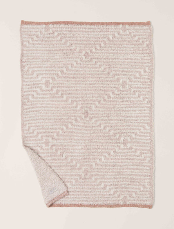 CozyChic Geo Stripe Stroller Blanket | Antique Rose