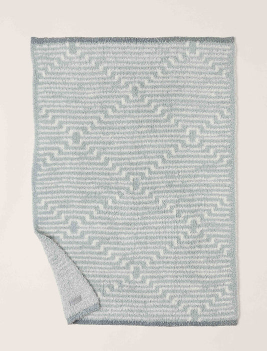 CozyChic Geo Stripe Stroller Blanket | Blue Water