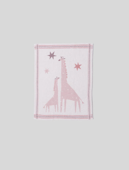 Giraffe Stroller Blanket | Dusty Rose Multi