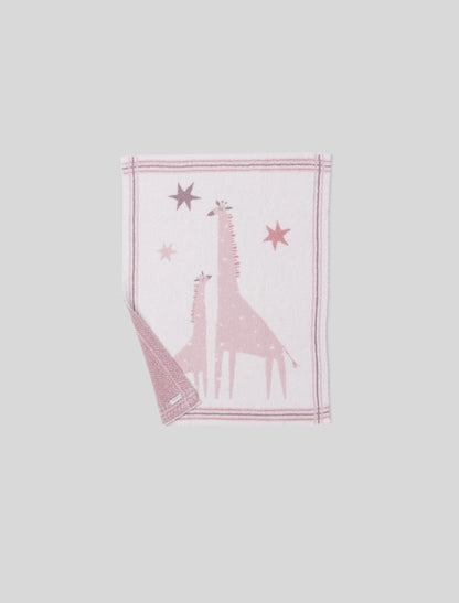 Giraffe Stroller Blanket | Dusty Rose Multi