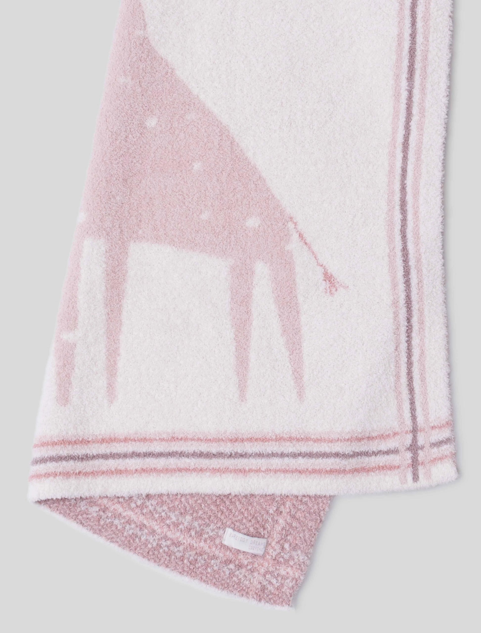 Giraffe Stroller Blanket | Dusty Rose Multi