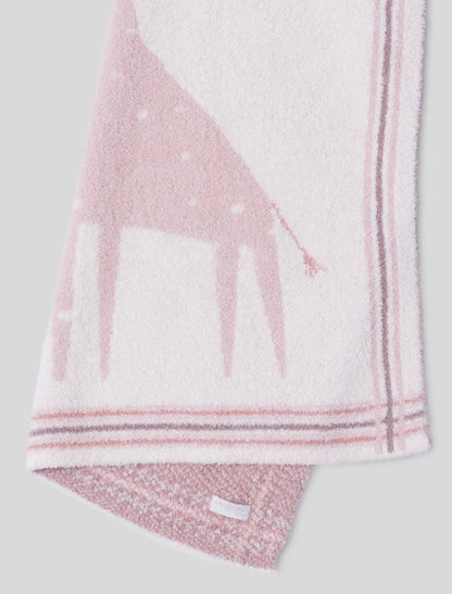 Giraffe Stroller Blanket | Dusty Rose Multi