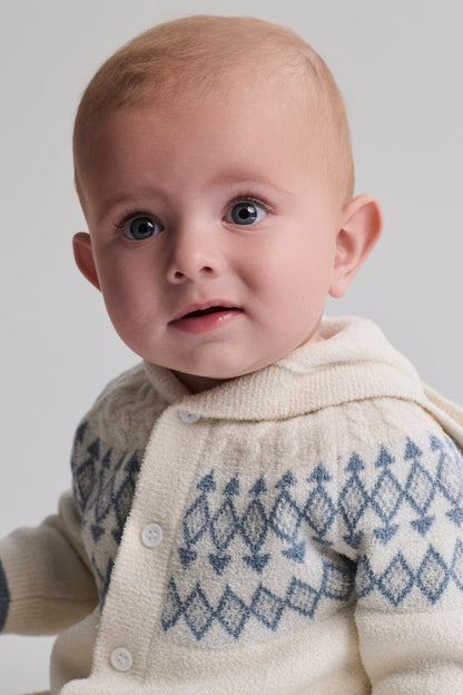 CozyChic Lite Baby Faire Isle Onesie | Cream Multi