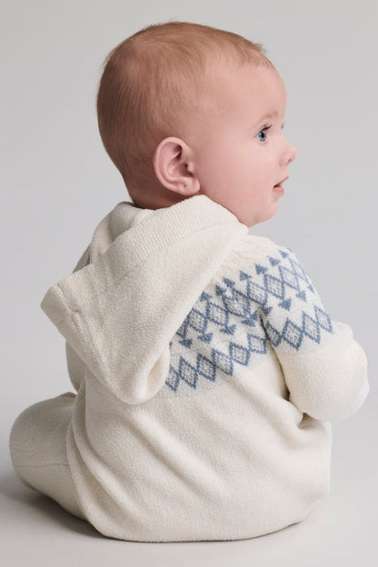 CozyChic Lite Baby Faire Isle Onesie | Cream Multi