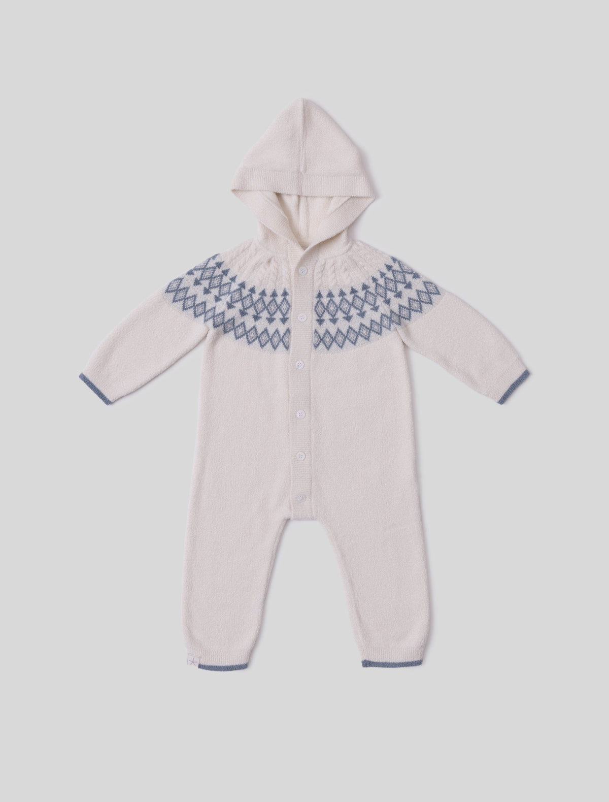 CozyChic Lite Baby Faire Isle Onesie | Cream Multi