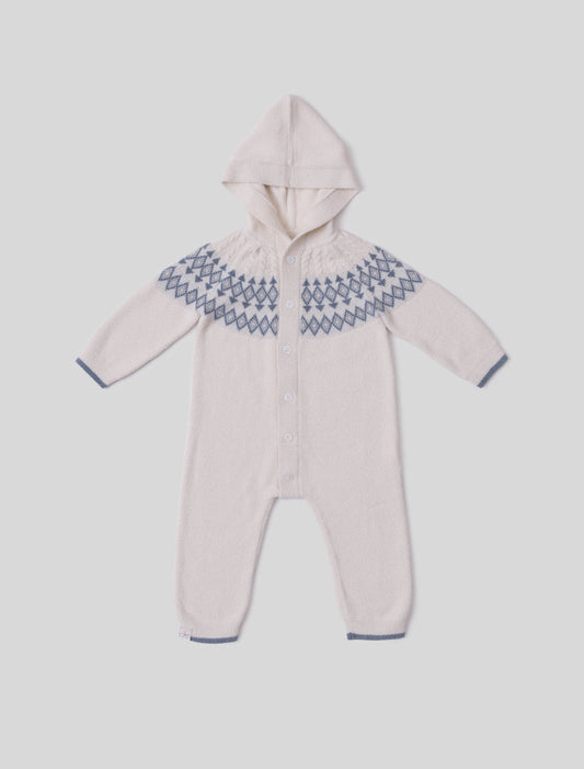 CozyChic Lite Baby Faire Isle Onesie | Cream Multi