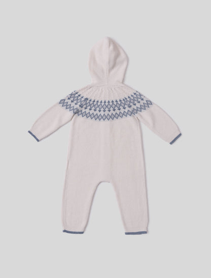 CozyChic Lite Baby Faire Isle Onesie | Cream Multi