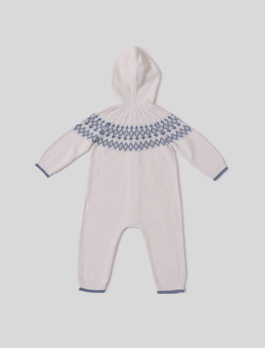 CozyChic Lite Baby Faire Isle Onesie | Cream Multi
