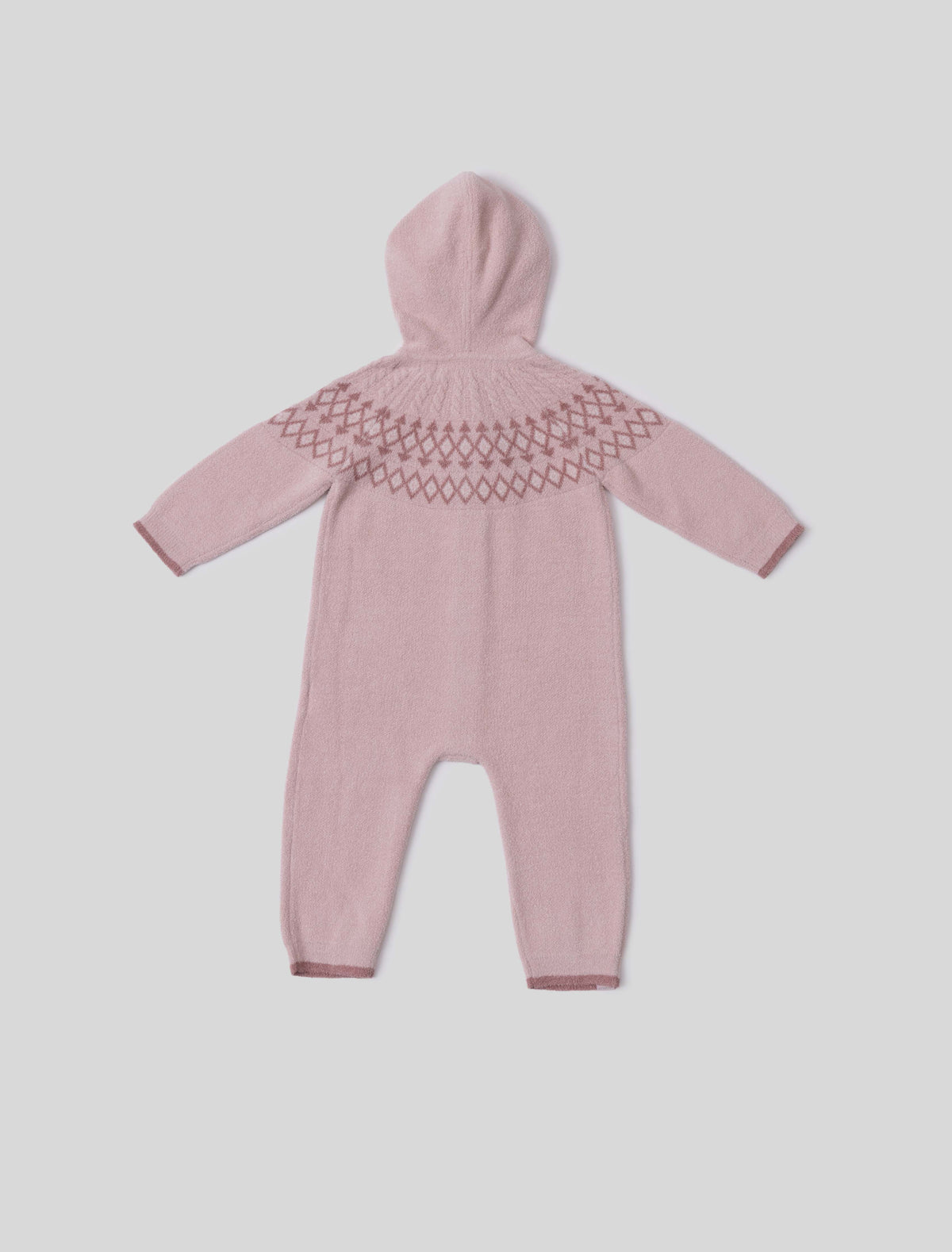 CozyChic Lite Baby Faire Isle Onesie | Dusty Rose Multi