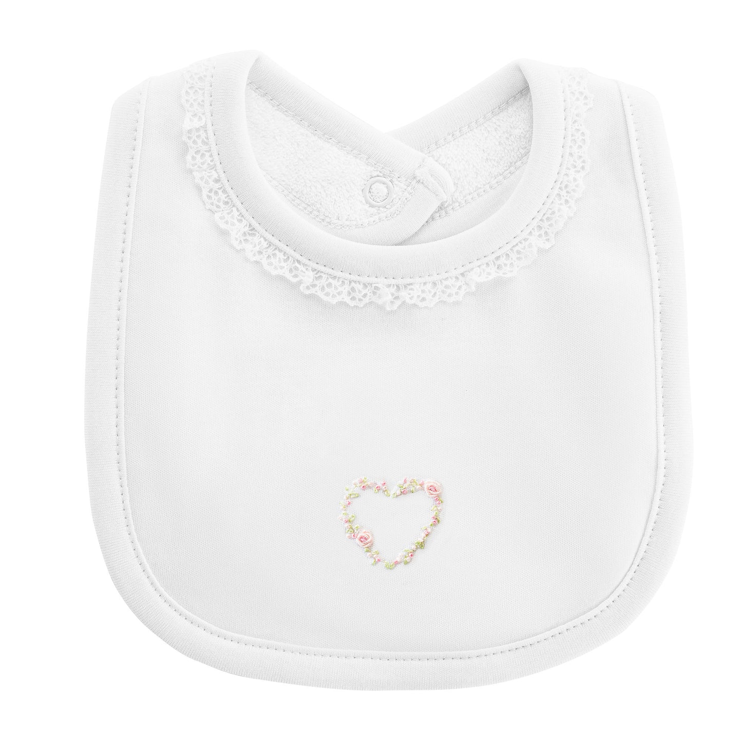 Lace Trim Sweetheart Bib