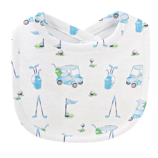 Light Blue Golf Printed Bib