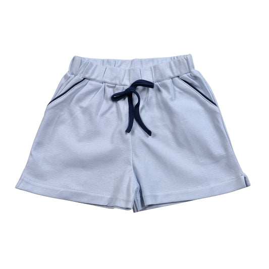 Blue Shorts With Navy Piping