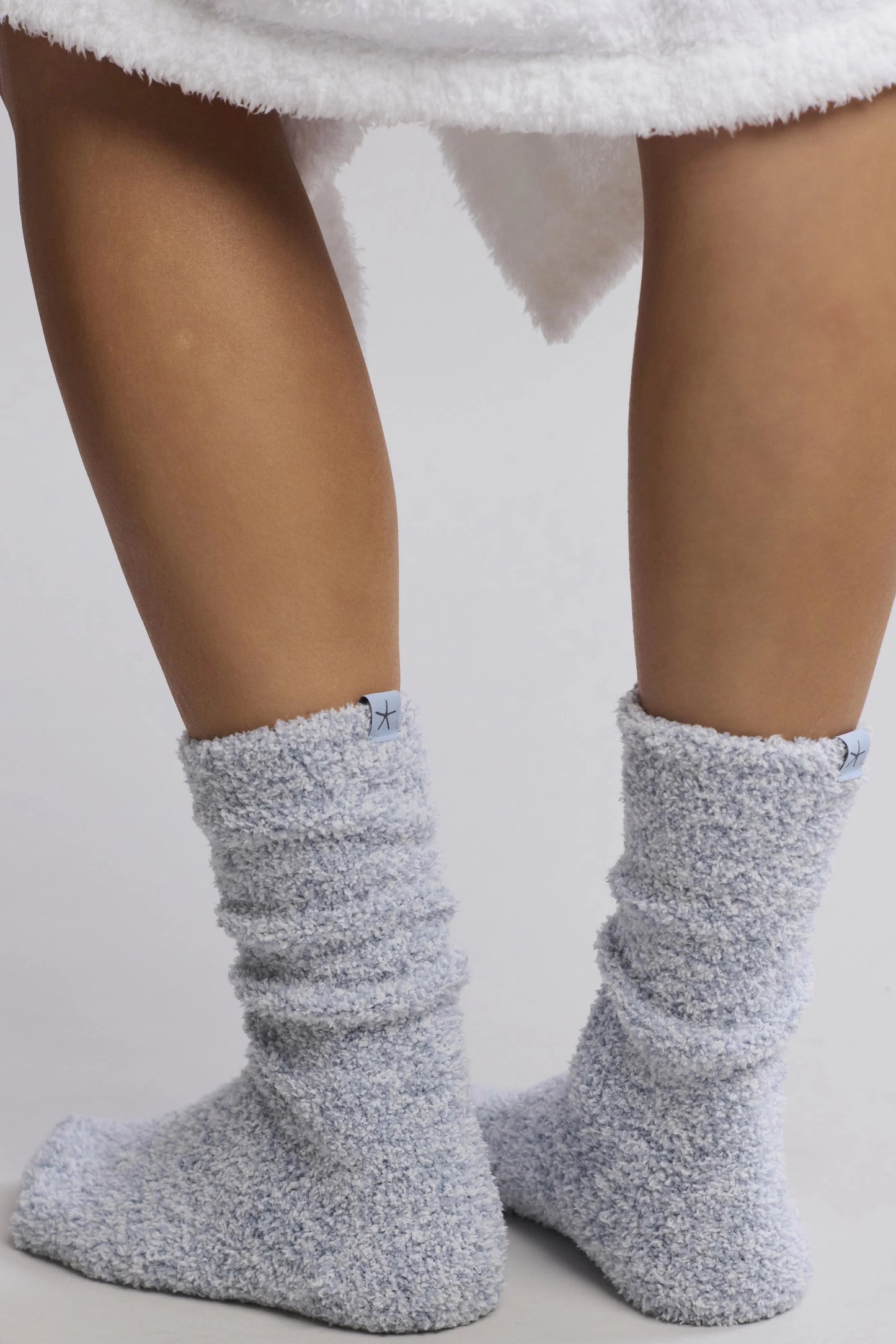 CozyChic Heathered Socks | Snow Drop